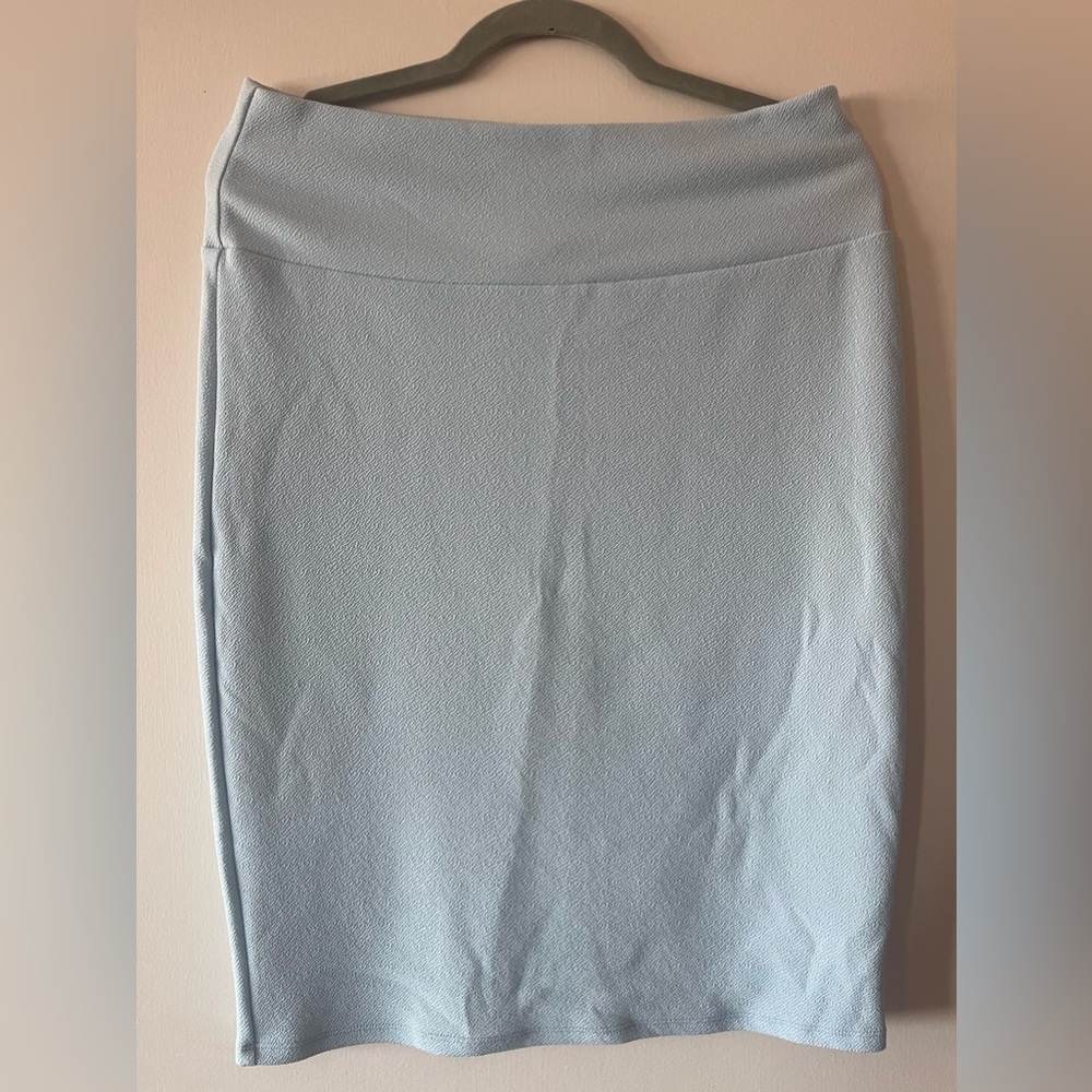 Pale blue skirt